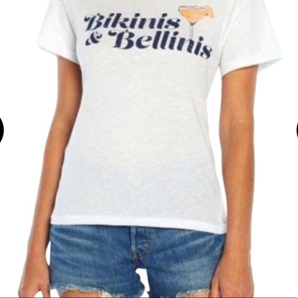 Wildfox Bikinis & Bellinis White Tee Sz Medium - Picture 11 of 11